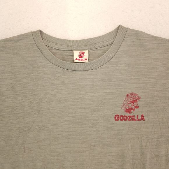 Godzilla Casual Short Sleeve Graphic T Shirt Adult Mens Size Large L Gray - Picture 1 of 9